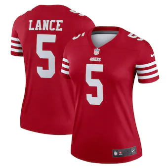 womens nike trey lance scarlet san francisco 49ers legend j